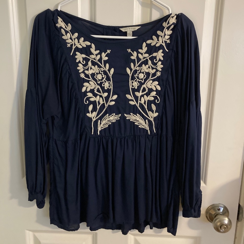 Lucky brand Embroidered Top